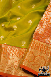 Green Handloom Kanchipuram Pure Silk Saree 10072847