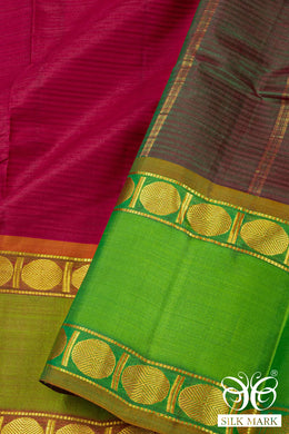 Maroon Kanjivaram Pure Silk Saree with Contrast Pallu 10074888