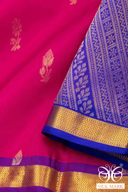 Pink Kanjivaram Pure Silk Saree with Contrast Pallu 10074890