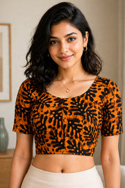 Orange Batik Rayon Blouse 10075022
