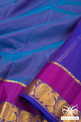 Dell Blue Kanjivaram Silk Saree 10075604