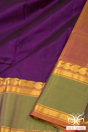 Deep Purple Kanjivaram Silk Saree 10075606