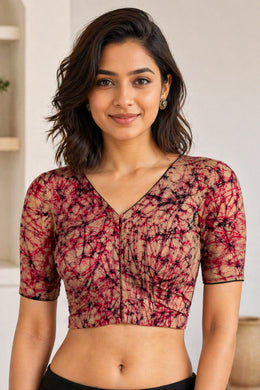 Blushwood Pink Batik Cotton Blouse 10076553