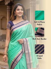 Green Semi Mysore Crepe Silk Saree 10077795