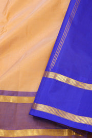 Cream Kanjivaram Pure Silk Saree with Contrast Border 10077891
