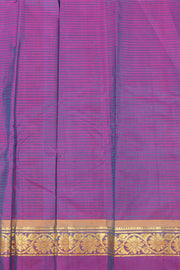 Anandha Blue Kanjivaram Pure Silk Saree With Kodimalar Border 10077892