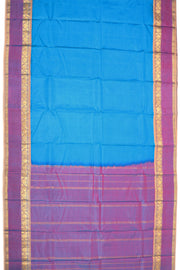 Anandha Blue Kanjivaram Pure Silk Saree With Kodimalar Border 10077892