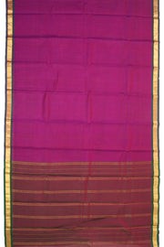 Purple Kanjivaram Pure Silk Saree With Mayil kan Border 10077894