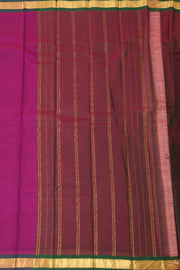 Purple Kanjivaram Pure Silk Saree With Mayil kan Border 10077894
