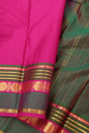 Pink Kanjivaram Pure Silk Saree With Rudrashtakam Border 10077895