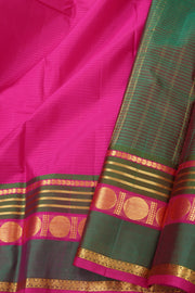 Pink Kanjivaram Pure Silk Saree With Rudrashtakam Border 10077895