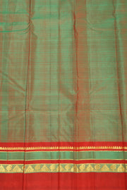 Blue Kanjivaram Pure Silk Saree With Paisley Border 10077896