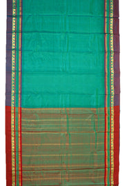 Blue Kanjivaram Pure Silk Saree With Paisley Border 10077896