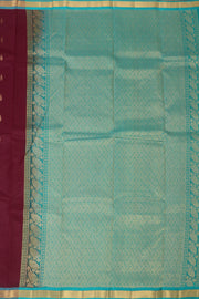 Maroon Kanjivaram Pure Silk Saree with Zari Border 10077897