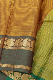 Yellow Kanjivaram Pure silk saree with Paisley Border 10077898