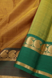 Yellow Kanjivaram Pure silk saree with Paisley Border 10077898