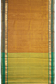 Yellow Kanjivaram Pure silk saree with Paisley Border 10077898