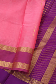Pink Kanjivaram Silk Saree with Retta Pettu Border 10077900