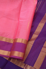 Pink Kanjivaram Silk Saree with Retta Pettu Border 10077900