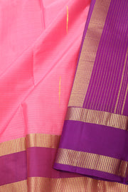 Pink Kanjivaram Silk Saree with Retta Pettu Border 10077900