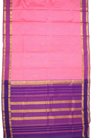 Pink Kanjivaram Silk Saree with Retta Pettu Border 10077900