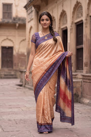 Beige Chikankari Embroided Kota Cotton Saree 10078111