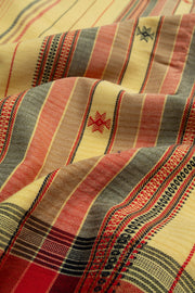 Goldenrod Yellow Handloom Bhujodi Cotton Saree 10063038