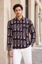Black Bagh Printed Full Sleeve Men's Cotton Shirt 10075449