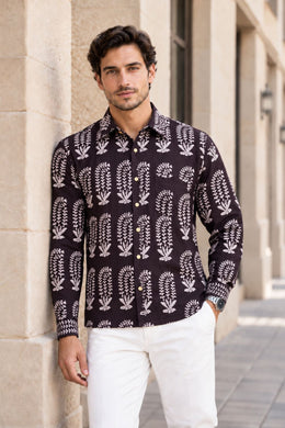 Black Bagh Printed Full Sleeve Men's Cotton Shirt 10075449