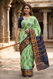 Pista Green Sungudi Saree 10078064