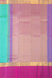 Blue Kanjivaram Silk Saree with Contrast Butta Border 10077903