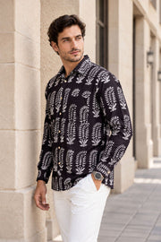 Black Bagh Printed Full Sleeve Men's Cotton Shirt 10075449