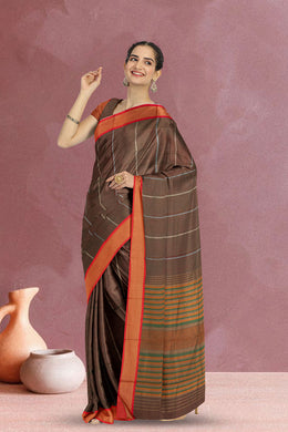 Green Handloom Kanchi Cotton Saree 10071679