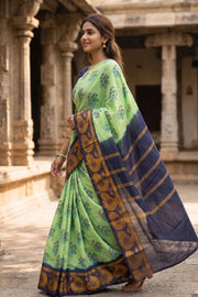 Pista Green Sungudi Saree 10078064