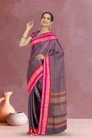 Blue Handloom Kanchi Cotton Saree 10071681