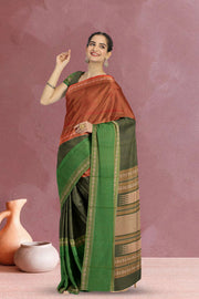 Green Handloom Kanchi Cotton Saree 10071675