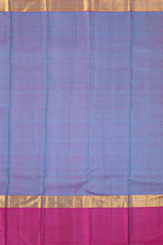 Blue Kanjivaram Silk Saree with Contrast Butta Border 10077903