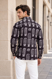 Black Bagh Printed Full Sleeve Men's Cotton Shirt 10075449