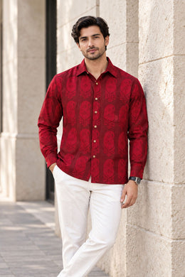 Red Bagh Printed Full Sleeve Men's Cotton Shirt 10075450