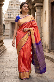 Kanjivaram Pure Zari Korvai Silk Saree 10044246