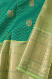 Blue Korvai Kanjivaram Pure Silk Saree with Contrast Border 10077904