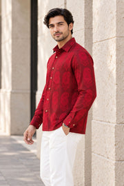 Red Bagh Printed Full Sleeve Men's Cotton Shirt 10075450