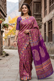 Violet Kani Printed Silk Saree 10077878