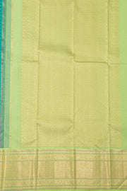 Blue Korvai Kanjivaram Pure Silk Saree with Contrast Border 10077904