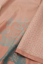 Pastel Pink Kanjivaram Pure Silk Saree with Silver Zari 10077905