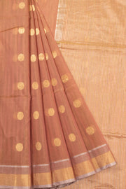 Pink Shot Green Chanderi Silk Cotton Saree