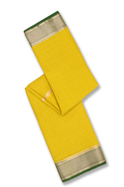 Lemon Yellow Mysore Semi Crepe Silk Saree 10077211