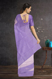 Lavender Kanjivaram Vegan Silk Saree 10076039