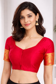 Red Kanjivaram Soft Silk Blouse 10076986
