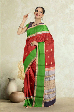 Maroon Handloom Kanjivaram Silk Saree 10069267